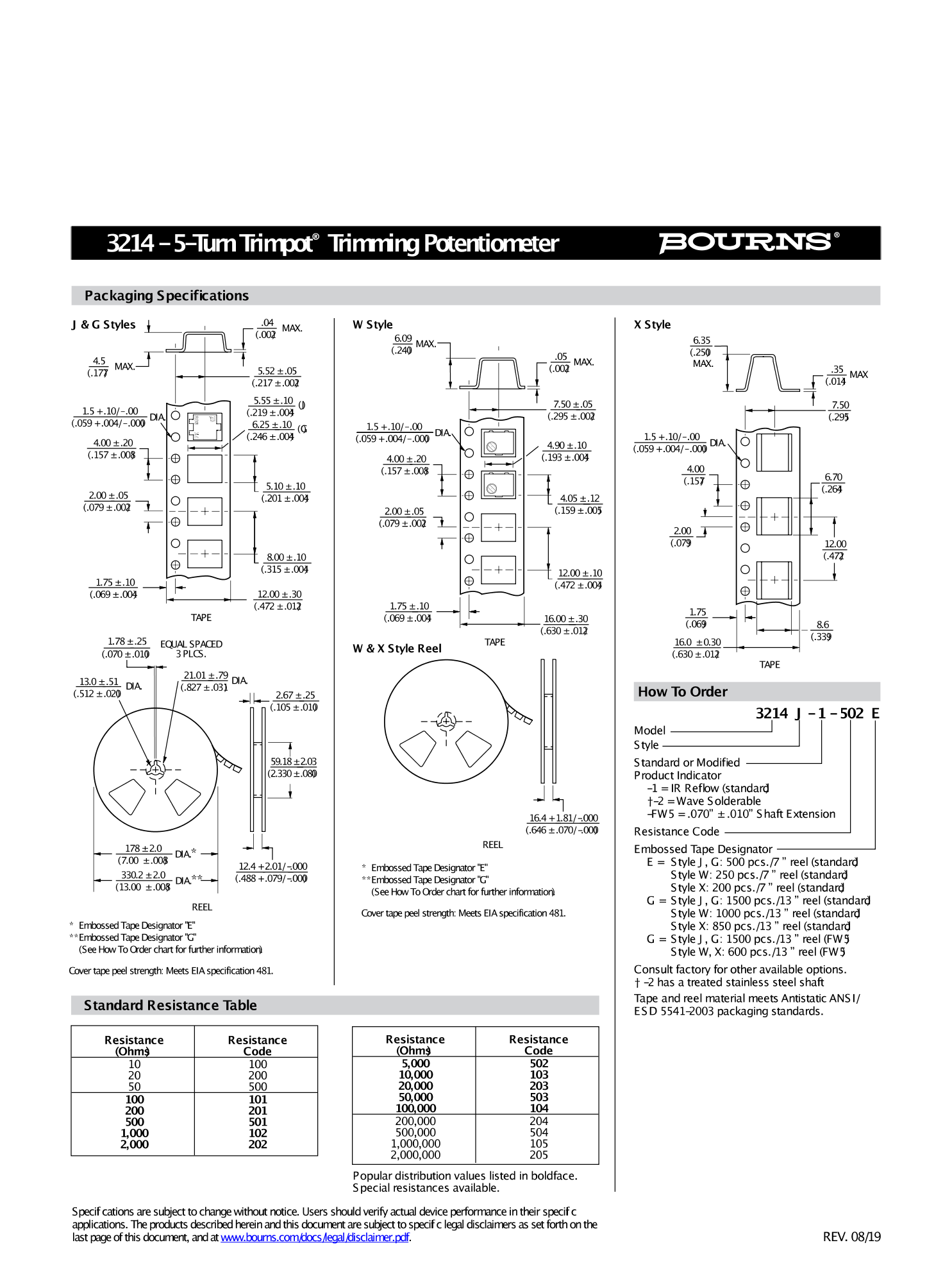3214W1103E_（BOURNS）3214W1103E中文资料_价格_PDF手册立创电子商城
