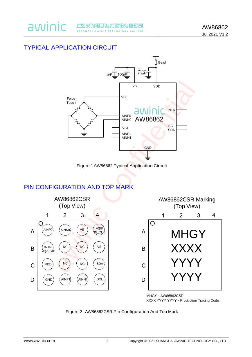 AW86862CSR_（AWINIC(艾为)）AW86862CSR中文资料_价格_PDF手册-立创电子商城
