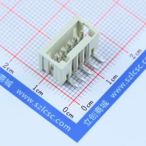 425针座连接器-弯形-05P-2.5mm白灰色商品缩略图