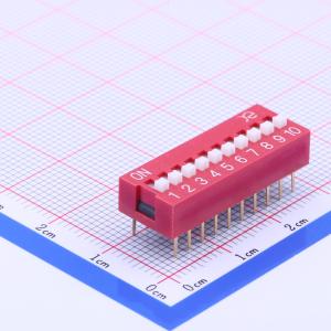 2.54mm 红色宽体10位顶拨插件