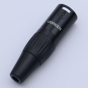 UGREEN(绿联)卡侬三芯公母插头 公插头 三芯卡农接麦克风话筒音频信号转接插头 XLR音频平衡接功放调音台音响配件 80439