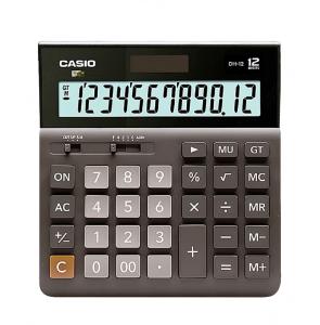 卡西欧(CASIO)DH-12-BK 中型 12位 双电源 超宽计算器 黑色 专业计算系列