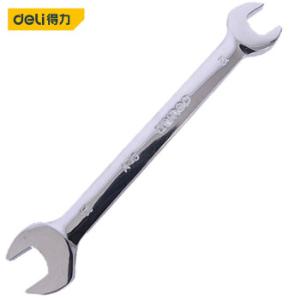 得力（deli ）镜面双头开口扳手汽修呆头扳手30x32mm