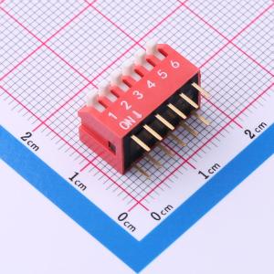 间距2.54mm 琴键6位拨码开关