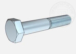 TBF(天宝) 外六角型螺栓 GB5782 M20X85 合金钢 8.8级 半牙 淬白 盒装