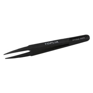 TOPLIA(拓利亚) 防静电纤维特圆尖镊子 无尘室LED行业手动镊子工具尖嘴圆嘴平头弯头直头扁头