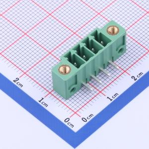 绿色 3.5mm 1x4P 排数:1 每排P数:4 螺丝固定