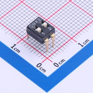 2.54mm 2位插件高柄拨码开关