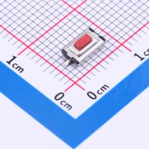 红色按键头3.6x6.1x2.5 250gf两脚贴片
