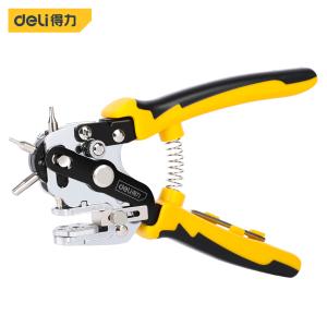 得力(deli) 7英寸穿透式针式打孔器V型刃口省力皮带打孔钳腰带皮具打孔器