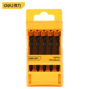 [1盒10个]得力(deli)磁圈定位抗冲击双头旋具头S2 PH2x65