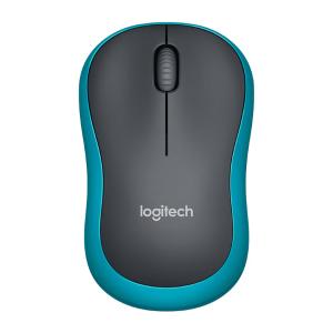 Logitech（罗技）M185鼠标 无线鼠标 办公鼠标 对称鼠标 黑色蓝边