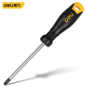 得力（deli）花型螺丝批梅花螺丝刀异型螺丝批胶柄星型带中孔米字内六角\/花起子 T30*100mm花型螺丝批