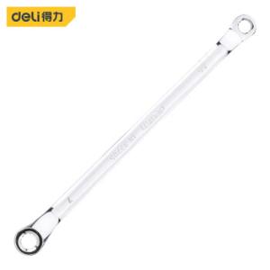 得力（deli ）双头梅花扳手铬钒钢镜面扳手套装家用内六花两用敲击板手46x50mm