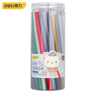 [1包55支]得力（deli）高粘性热熔胶棒胶条加长 7*140mm