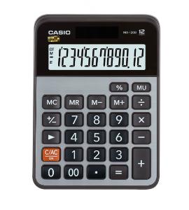 卡西欧(CASIO) MX-120B台式会计财务计算器大号太阳能电子商务办公用计算机 灰色 小号 宽106MM*高147MM