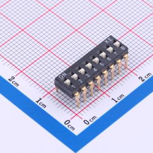 2.54mm 8位插件高柄拨码开关