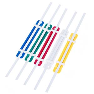 [一盒50套]得力5548塑胶装订夹80MM(混)