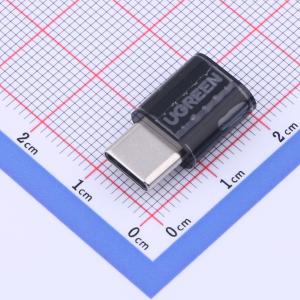 UGREEN(绿联)MicroUSB转Type-C转接头安卓数据线转换器手机OTG华为/小米/三星 黑色标准 30865