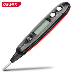 得力(deli) 高精度数显测电笔多功能感应电笔验电笔12-250V