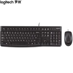 Logitech（罗技）MK120 键鼠套装 有线键鼠套装 办公键鼠套装 电脑键盘 黑色