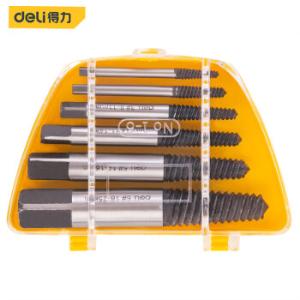 得力（deli）断头螺丝取出器6件套滑牙滑丝维修拆除工具双头断丝取丝器