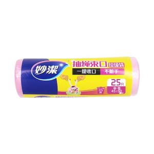 [一整袋25只]MIAOJIE(妙洁)妙洁抽绳束口垃圾袋45*50CM中号