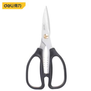得力（deli ）家用强力剪刀不锈钢多功能厨房剪民用剪手动工具175mm