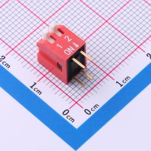 间距2.54mm 琴键2位拨码开关