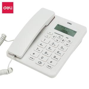 得力13606电话机座机 固定电话 办公家用 来去电查询 可接分机(白)