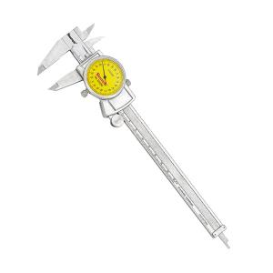 Starrett(施泰力)带表卡尺金属加工行业通用的精密测量工具 黄色0-150mm