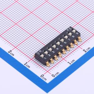 2.54mm 9位贴片高柄拨码开关