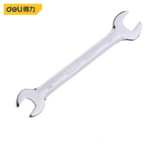 得力（deli ）5.5x7mm镜面双开口扳手 开口扳手 铬钒钢加厚双头呆板手两用双开扳手