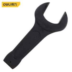 得力（deli ）敲击呆扳手 重型单头开口扳手直柄大号扳手汽修工具 34mm