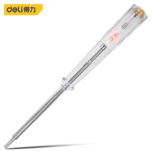 得力(dei)测电笔 线路板检修绝缘氖泡SUP11材质手柄方便携带直插式电路检测 测电笔