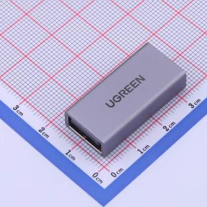 UGREEN(绿联)USB3.0延长器线 USB母对母转接头 笔记本电脑延长对接键盘鼠标U盘打印机加长器 深空灰 20119
