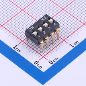 2.54mm 4位插件高柄拨码开关