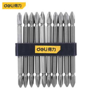 得力（deli）十字双头风动螺丝批头 1/4″ PH2x100mm