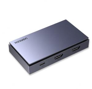 UGREEN(绿联) hdmi高清视频采集卡 4K60Hz环出笔记本电脑主机手机相机摄像机抖音直播录制 USB-C3.0 4K款 深空灰 10937