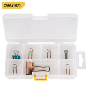 得力（deli ）零件盒 塑料盒 可拆卸工具箱收纳箱电子元件盒工具盒组合式螺丝盒收纳盒 138x70x30mm零件盒