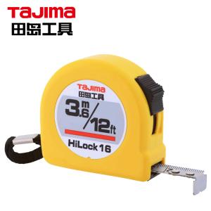田岛，钢卷尺，3.6m长，16mm宽，手动锁定，公英制刻度，L16-36M/FT