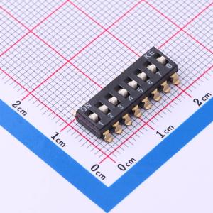 2.54mm 8位贴片高柄拨码开关卷装