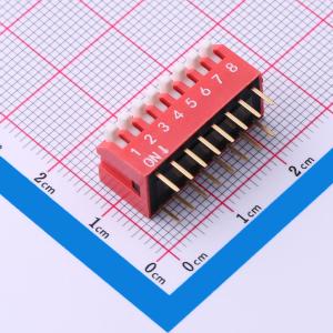 间距2.54mm 琴键8位拨码开关