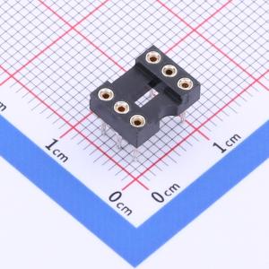 间距2.54mm P数:6P 圆孔