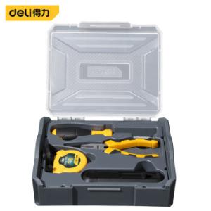 得力(deli )家用工具箱套装 日常维修五金手动工具组套4件套