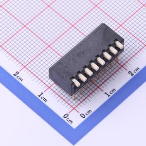 8位 2.54间距直插型 琴键侧拨型 拨码开关 DIP开关