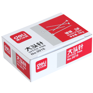 得力0016 大头针 手工直别针 金属固定针 财务文具办公用品