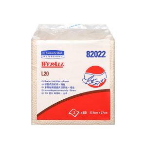 Kimberly-Clark(金佰利) 劲拭L20 折叠式工业擦拭纸 60张/包 24包/箱 1箱装 吸水吸油去污力强 8202282022