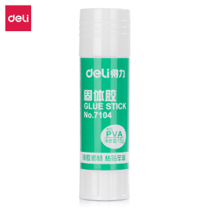 得力7104 15g高粘度PVA固体胶水/胶棒 快干耐用便携 学习生活手工DIY 办公用品