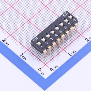 8位 2.54mm脚距双排列IC插件型 KE拨码开关 DIP开关